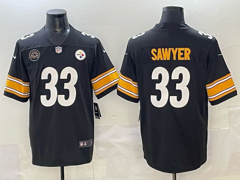 Men Pittsburgh Steelers #33 Sawyer Black Nike 2025 Limited NFL Jersey style 03->pittsburgh steelers->NFL Jersey
